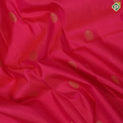 Dark Pink Gold Zari Chagaram Flower Motif Design Self Colour Vanasingaram Bavanji Border Design Traditional Silk Saree