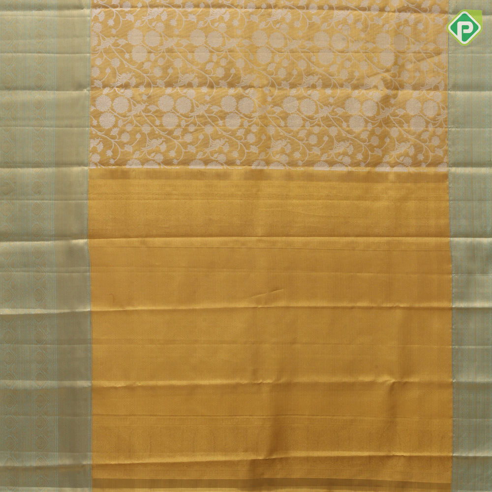 gold and silver zari by zari tissue grand floral design rexona green gold zari border grand tissue silk saree