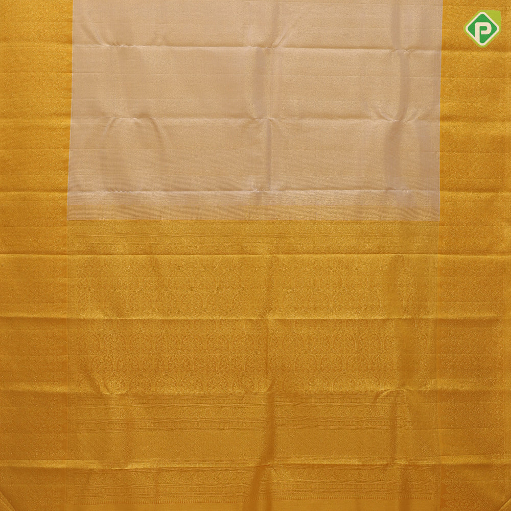 sandal gold zari plain tissue weaved design mustard yellow gold zari fancy florist border grand tissue silk saree