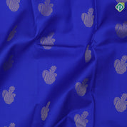 Navy blue gold zari fancy butta design orange with silver gold zari high border traditional silk saree