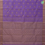 Dark lavender gold zari chakkaram butta motifs self gold zari double peacock butta design border traditional silk saree