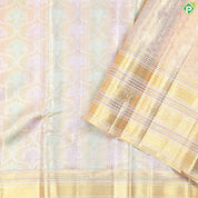 Golden Yellow Self Border  Bridal Tissue Silk Saree