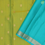 Parrot Green Gold Zari Peacock Chagaram Butta Design Rexsona Green Ruthracham Border Design Pure Mix Silk Saree
