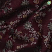 Maroon brown silver gold zari meena work self goldish paithani border artistic grand avatar effect exclusive bridal silk saree