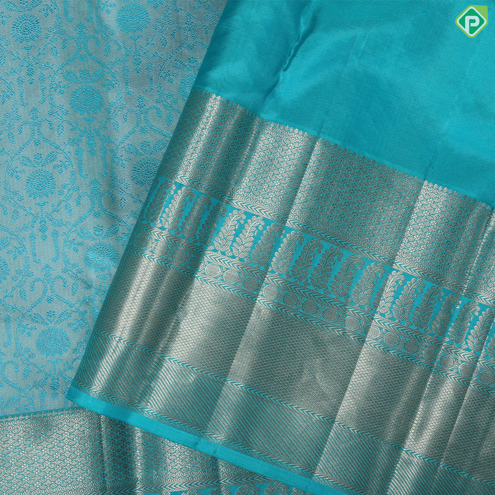 pale Pink grand floral thread work design onion pink gold zari border trendy silk saree