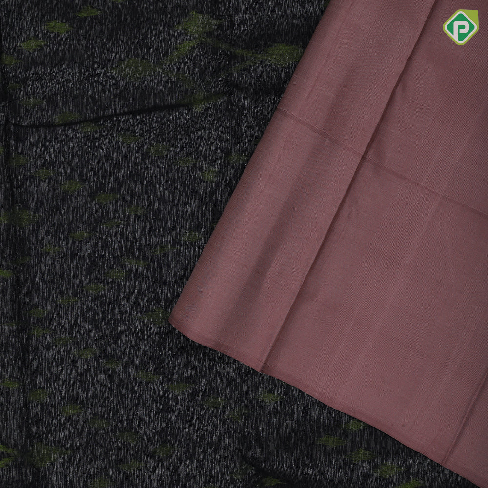 Black Colour Silver Zari Cloud Style Design Coffee Brown Colour Circle Design Luxury Black Silk Saree