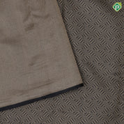 Black Colour Gold Zari Zig Zag Design Border Less Luxury Black Silk Saree
