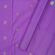 Dark lavender gold zari Annam and chakram butta self vairaoosi checks border traditional silk saree