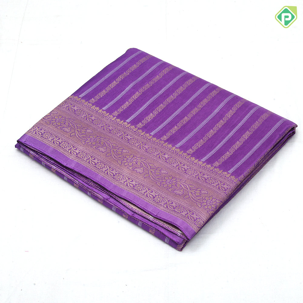 Dark color silver gold zari stripes design self rangoli border banaras style trending fancy saree