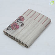 creamy sandal base multi color zari design self border fancy tissue saree
