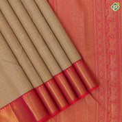 Butter biscuit with orange pattu kattam gold zari rudraksham butta rani pink gold zari cross lines border traditional silk saree