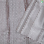 Dark peach silver zari zari by zari butta and shimmer design self cow and tree border master weaved pichwai silk saree