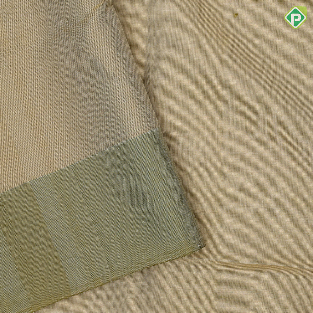 Mint green gold zari by zari tissue weaved design sage green plain border grand pallu soft silk saree