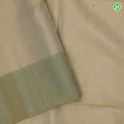 Mint green gold zari by zari tissue weaved design sage green plain border grand pallu soft silk saree