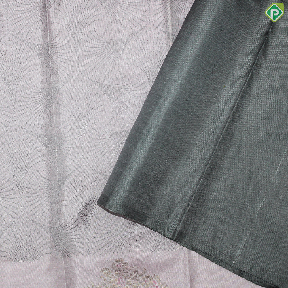 Baby Pink Thread Work Gold Zari Trendy Motif Fancy Trendy Silk Saree