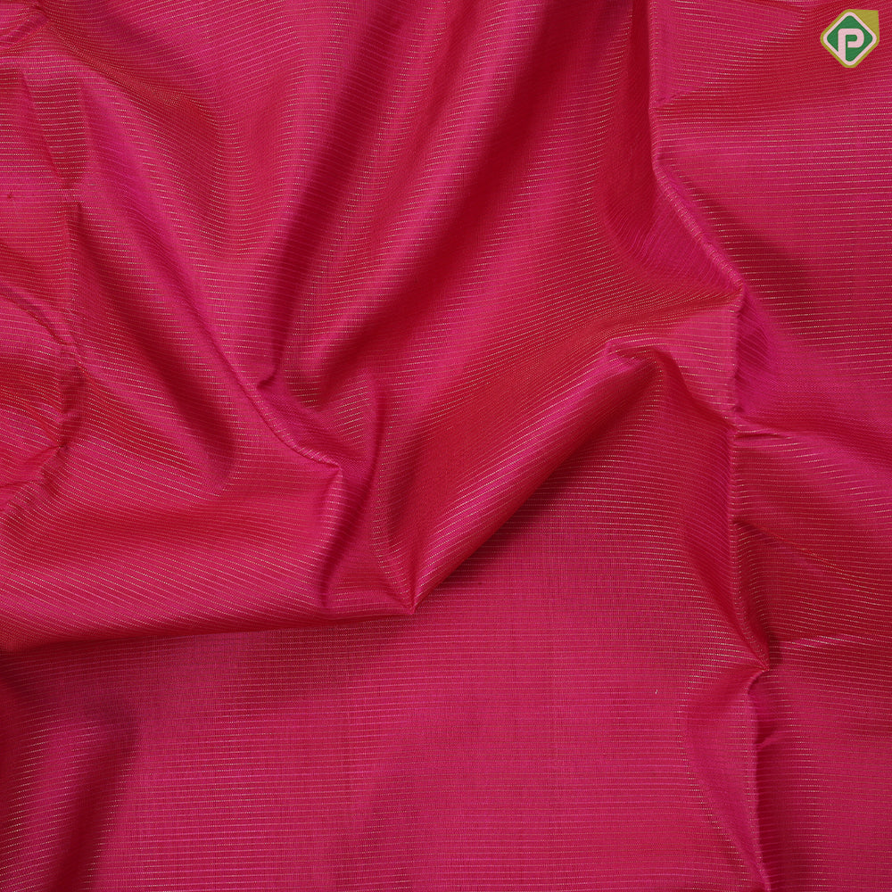 Rose pink vairaoosi lines design self gold zari mango butta zig zag border madisar 10 yards silk saree
