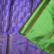 Violet color gold Zari Gross Lines Design Self Color Border Trendy Silks Saree
