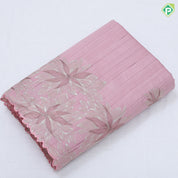 Raspberry pink silver zari fancy flower butta self color big floral embroidered border trending fancy saree
