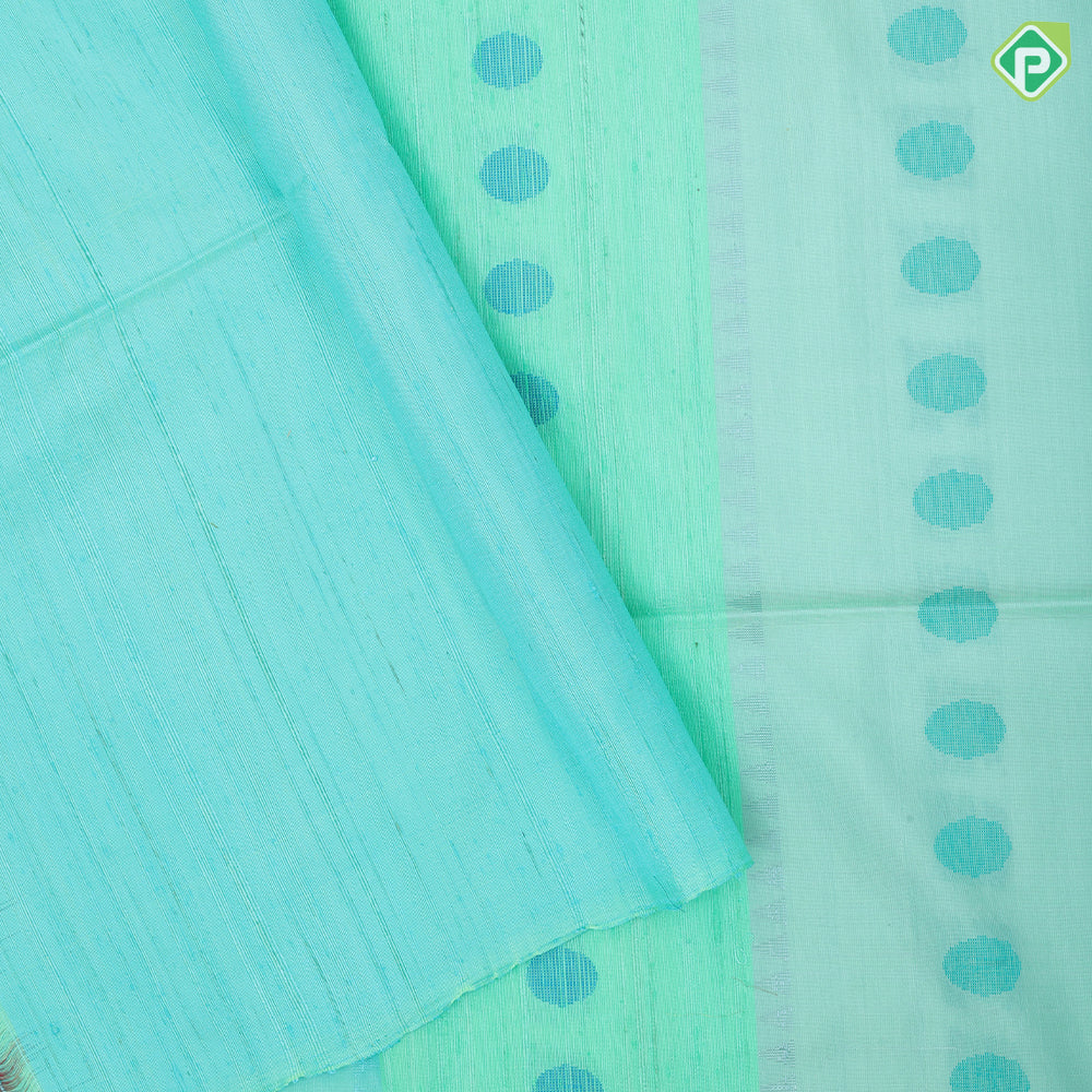 Tri color designed partial lines design borderless color full pallu soft silk saree
