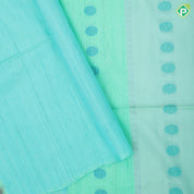 Tri color designed partial lines design borderless color full pallu soft silk saree
