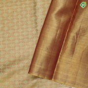 Mint Green gold zari checks thread work design self tropical design border trendy tissue silk saree