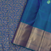 Peacock green gold zari grand mango creeper design peacock blue gold zari zig zag border grand bridal silk saree