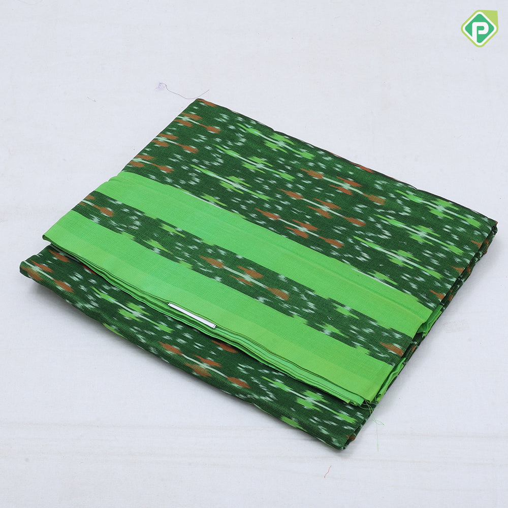 Trending vibe colors ikkat design plain border mulmul cotton fancy saree