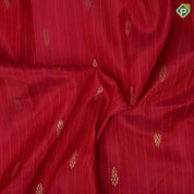 Pink gold zari fancy butta contrast mustard yellow gold zari edge one side border silk saree