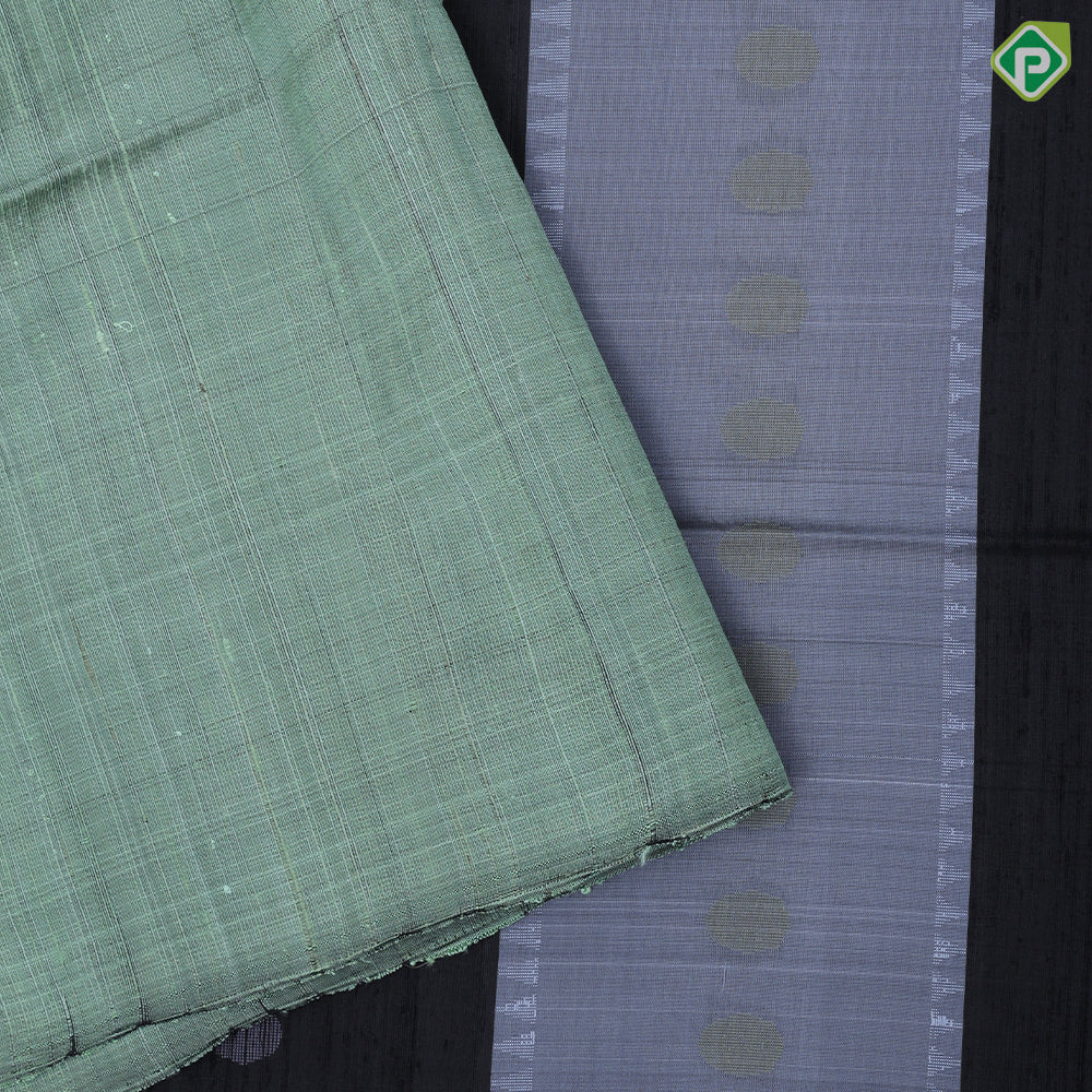 Tri color designed partial lines design borderless color full pallu soft silk saree