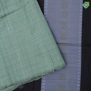 Tri color designed partial lines design borderless color full pallu soft silk saree