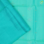 Spring green silver gold zari fancy flower butta motifs sea green silver gold zari graphic design border soft silk saree
