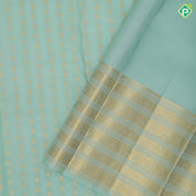 Pista green gold zari thousand butta design self gold zari multi design lines border traditional silk saree