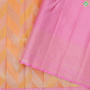 Dark lavender silver gold zari arrow line design beige silver gold zari spin weave design Trendy silk saree