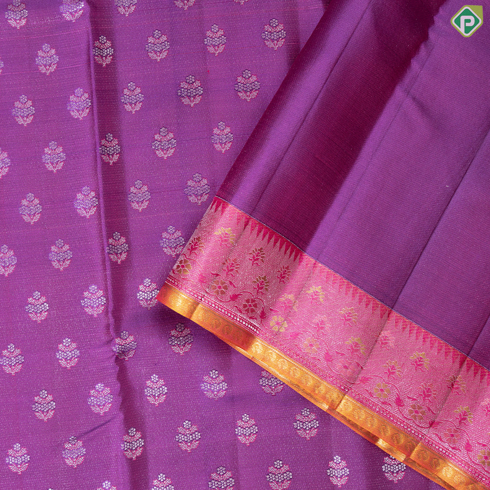 Magenta Purple With Semi Contrast Pythonic Design Border Trendy Designer Silk Saree