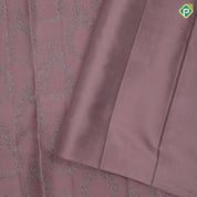 Peach onion with neem zari thilagam floral design self color border self weaves silk saree