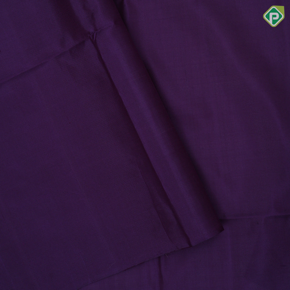 Purple group honey drop meena work butta design self gold zari meena work rangoli border soft silk saree