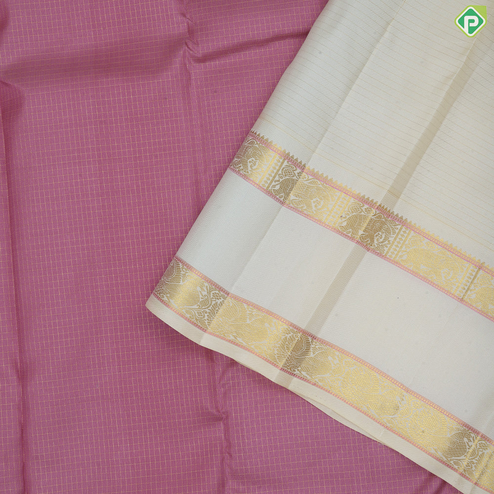 peach lavender gold zari zari kattam design cream white gold zari meena work rettapet border traditional silk saree
