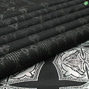 Black Colour Diamond Motifs Trendy Luxury Black Silks Saree
