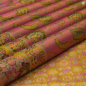 Bubble Cum Pink Big Floral Meena Work fancy Border Grand Tissue bridal Silks Saree