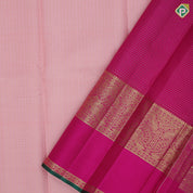 peach pink gold zari vairaoosi kattam rani pink gold zari double peacock arch design bentex border vintage silk saree