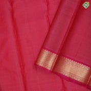 Rani Pink Gold Zari Vairaoosi Gandaberunda Design Self Colour Mayilkan Ruthracham Border Design Traditional Silk Saree