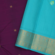 Dark Magenta Gold Zari Peacock Butta Design Rexsona Green Peacock Mayilkan Border Design Traditional Silk Saree