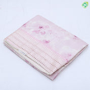 Pastel colors modern art printed design self cut work border fancy cotton saree