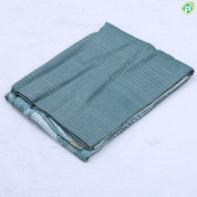 Magenta copper plain silver zari organized Lines design borderless fancy cotton saree