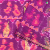 Purple Colour Ikkat All Over Motifs Trendy Fancy Silks Saree