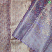 Goldish Pink Gold Zari With Baby Pink Color Tissue Traditional Silk Saree