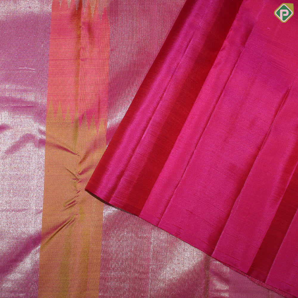 Multi Color Gold Zari With Raising Broder Traditional Silk Saree