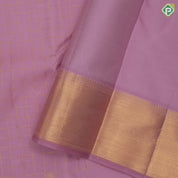 Blush Pestel Gold Zari Vairaoosi Checks Peacock Design Self Colour Bavanji Border Design Traditional Silk Saree