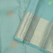 Manthulir green gold zari vairaoosi checks self gold zari multi design lines border traditional silk saree