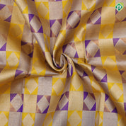 Blue and yellow silver gold zari diamond tissue rose pink gold zari peacock border pattu paavadai lehanka